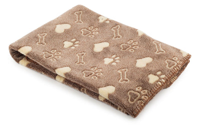Ancol Sleepy Paws Dog & Cat Comfort Blanket Brown 74x74cm